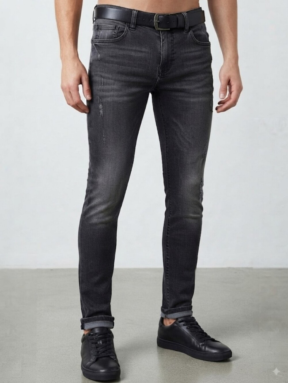 Tillys RSQ Tokyo Super Skinny Distressed Black Jeans Size 32/32